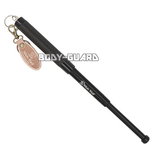 超軽量 小型 7075アルミ特殊警棒 キーチェーン付き ブラック