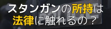 スタンガンの所持は違法なのか