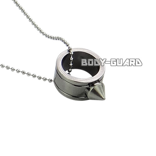 リングネックレス　ナックル型　円すい　シルバー○